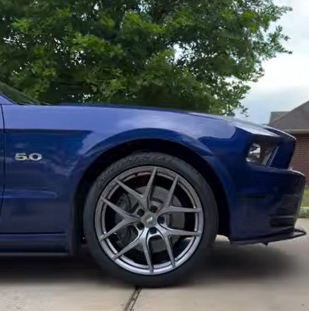 Blue Mustang GT with MP Wheels forged magnesium wheels